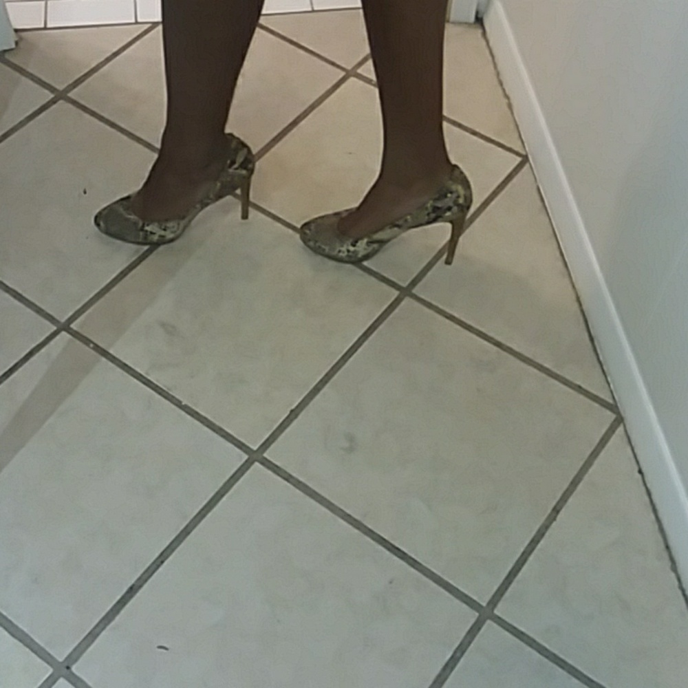 Snake skin heels